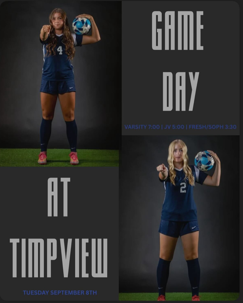 Soccer Game Day two girl's holding soccer ball
