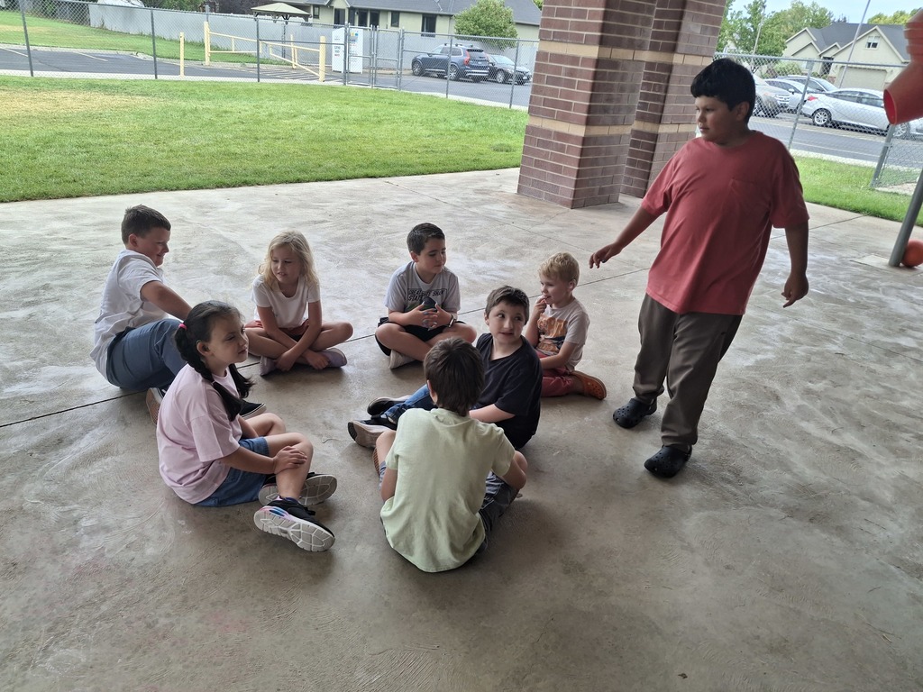 Playing duck duck goose
