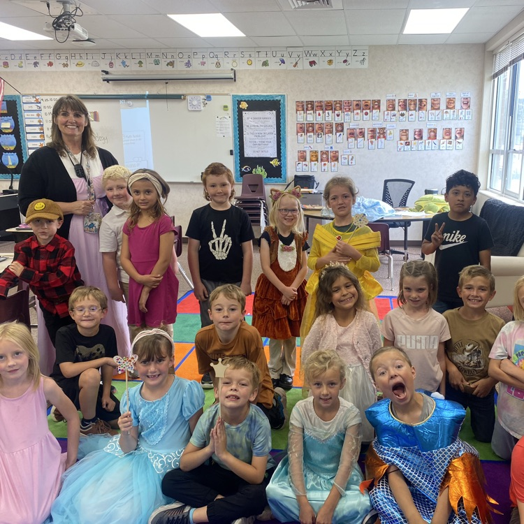 Mrs Braden’s class dressed as characters from fairytales and tall tales