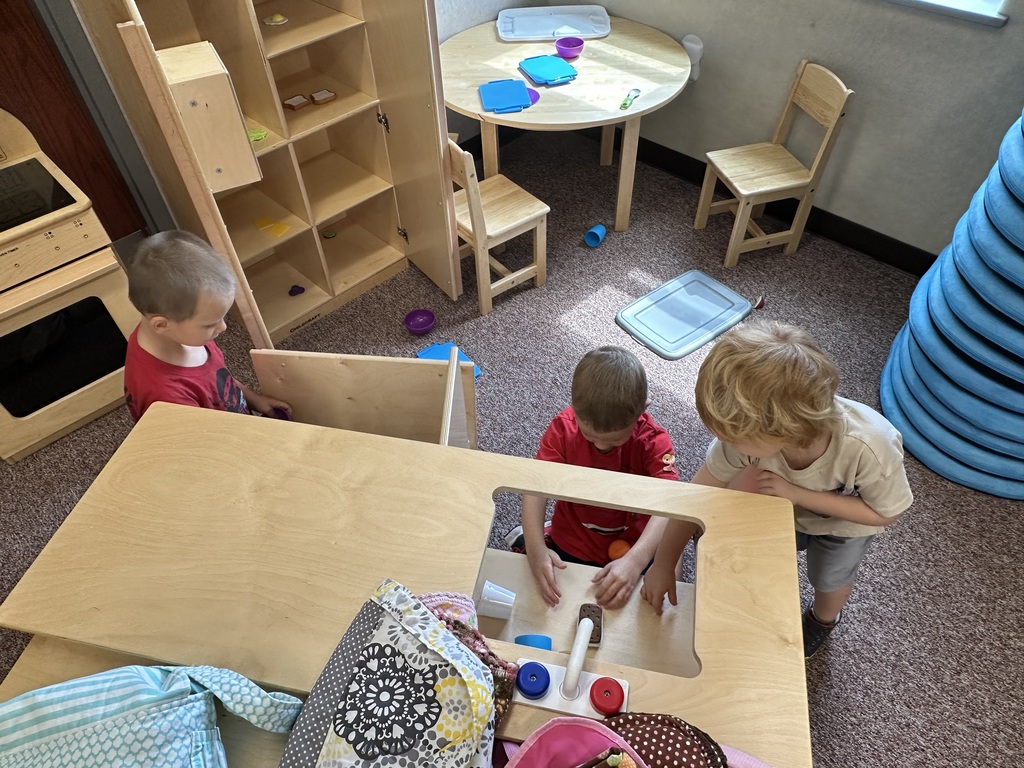 students playing
