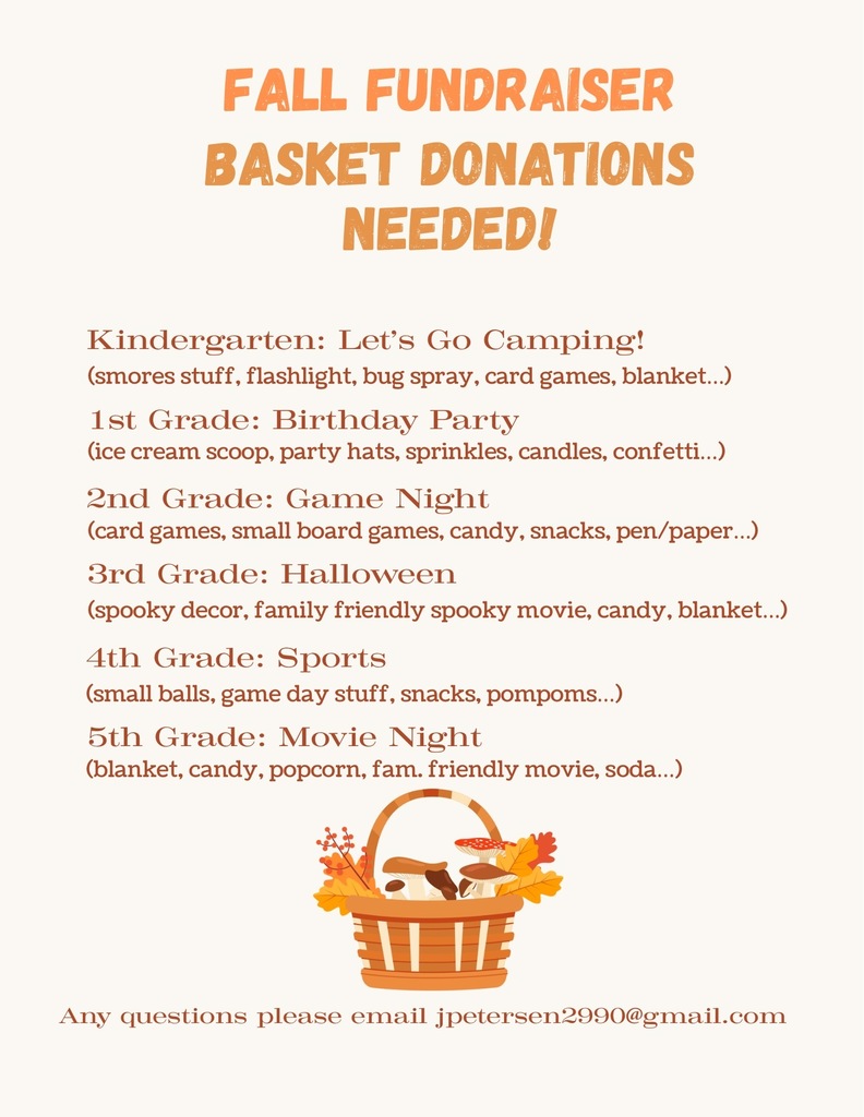 Fall Basket Donations PTA