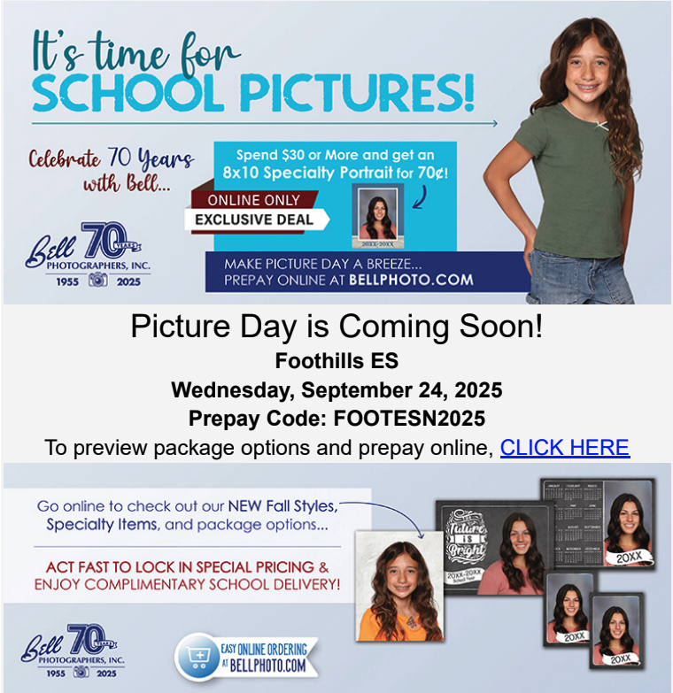 Picture Day Information