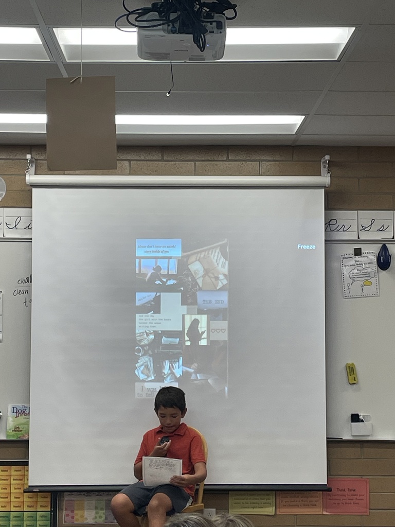 student presenting their narrative to the class