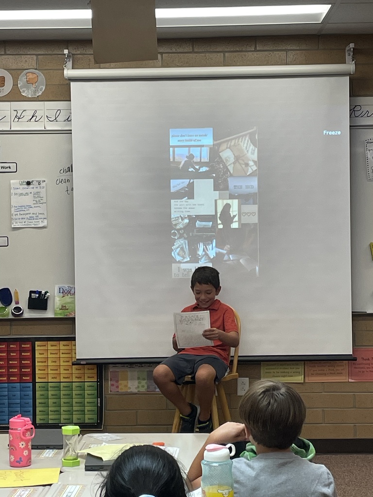 student presenting their narrative to the class