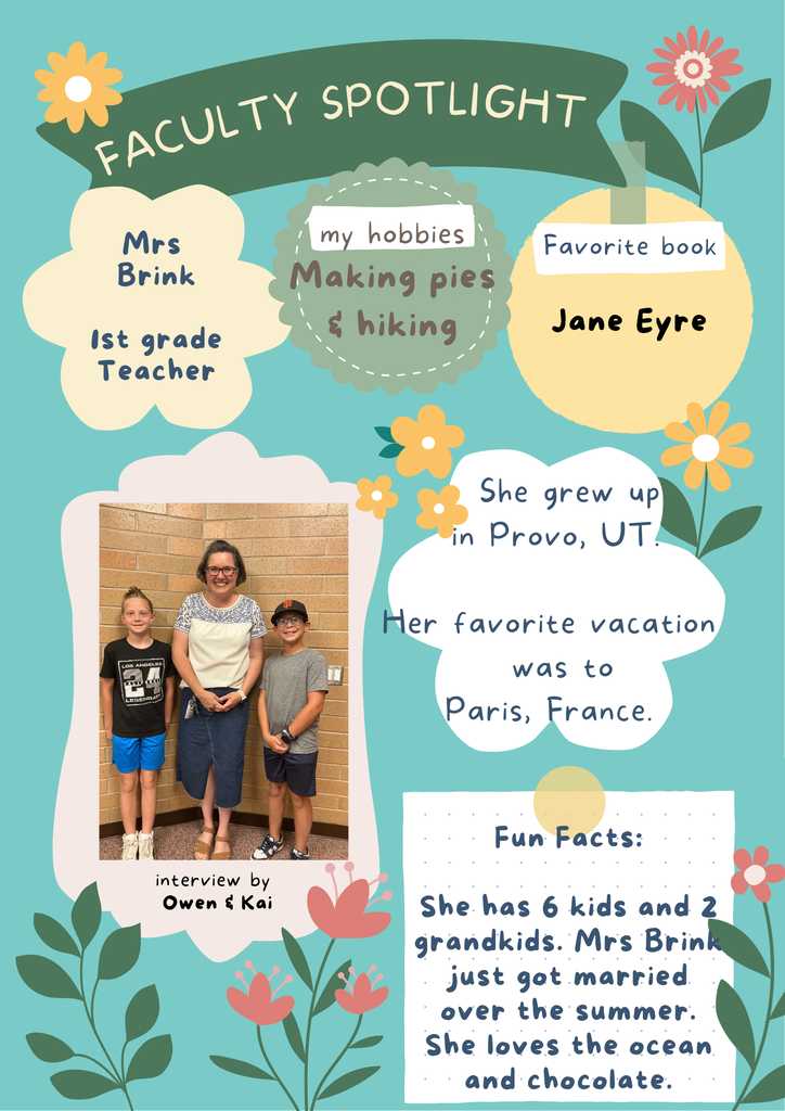 Faculty Spotlight on Mrs Brink