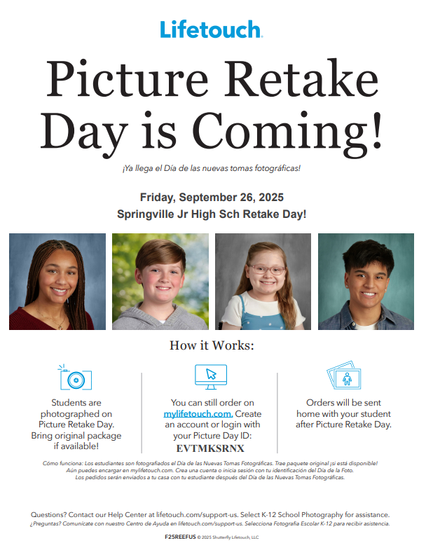 Picture Retakes Tomorrow
