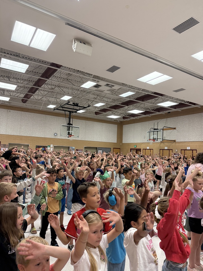 Rees Eagles learning our new school dance, led by our First Term Student Council and Mrs. Robbins!