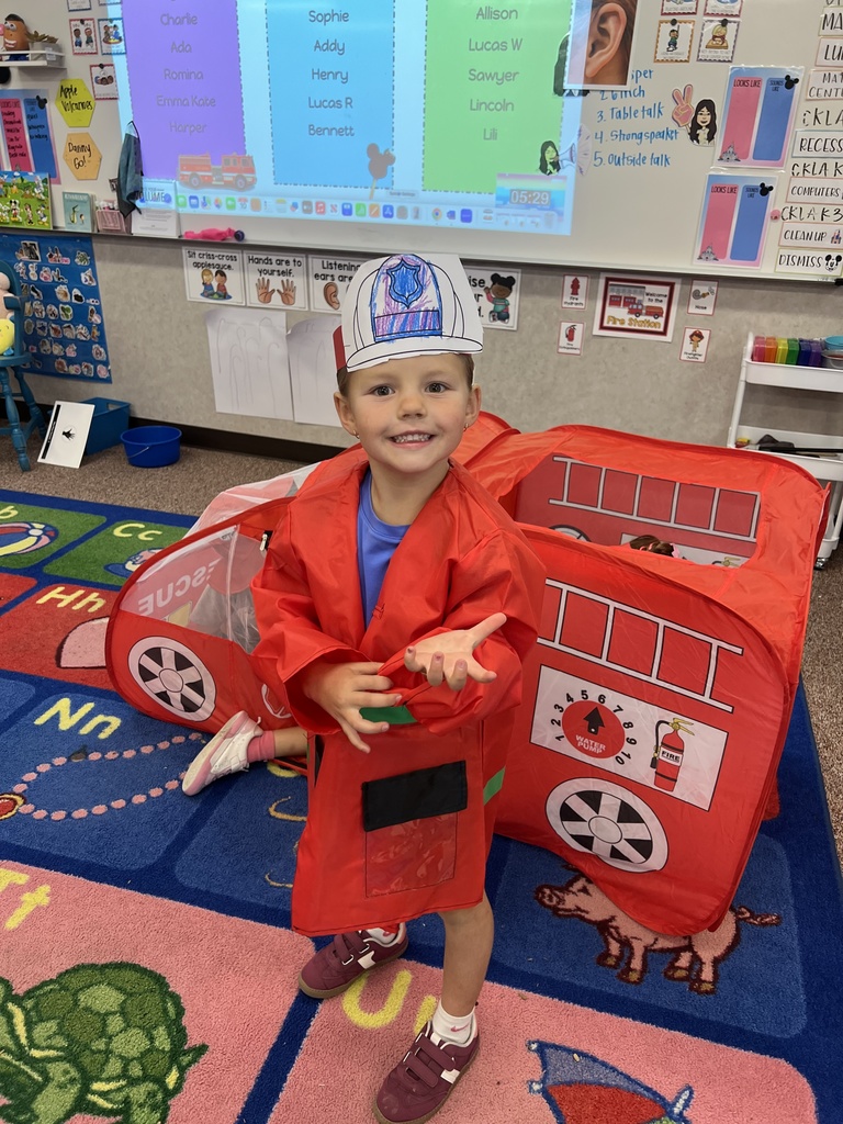 kindergartner playing