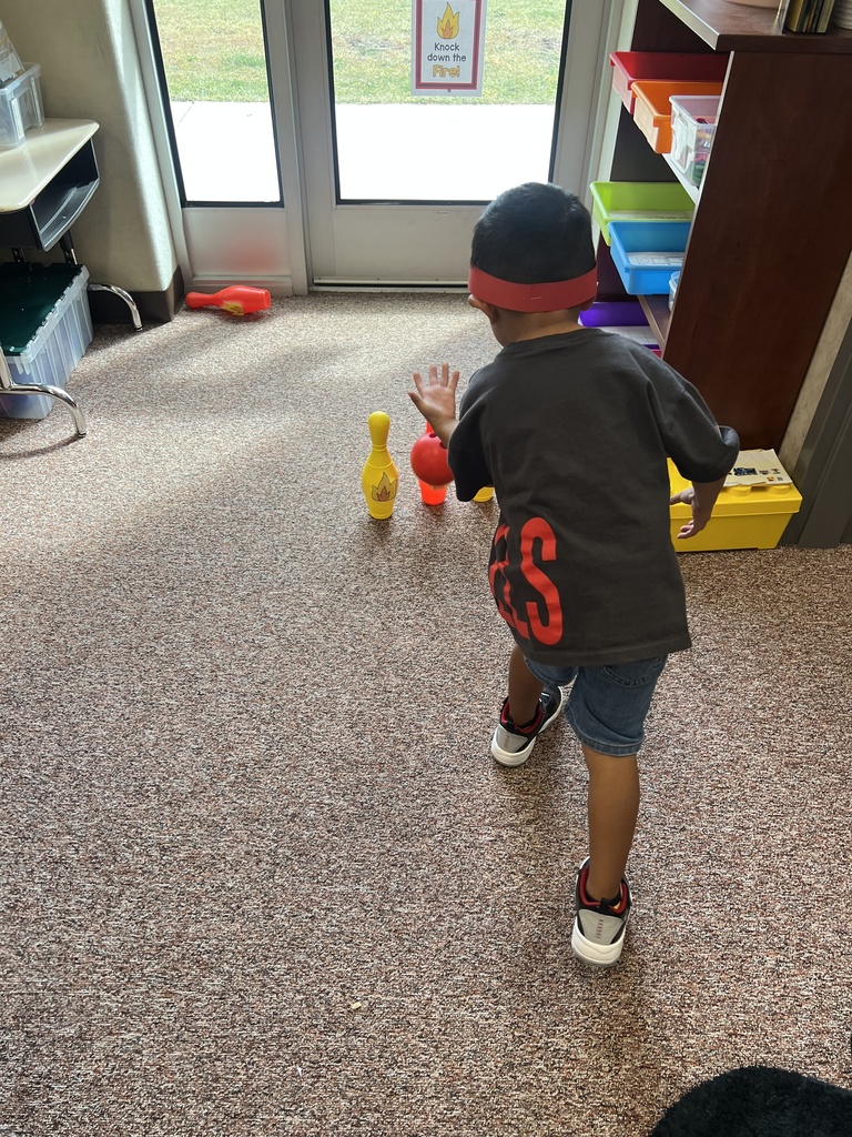 kindergartner playing