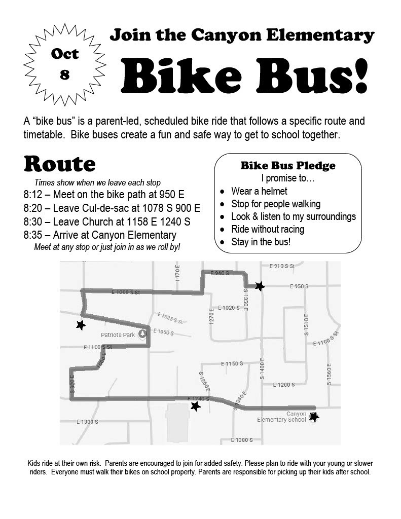 picture of the route, stars are where each stop will be. 