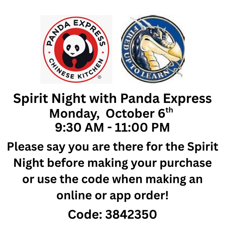 Spirit Night at Panda Express