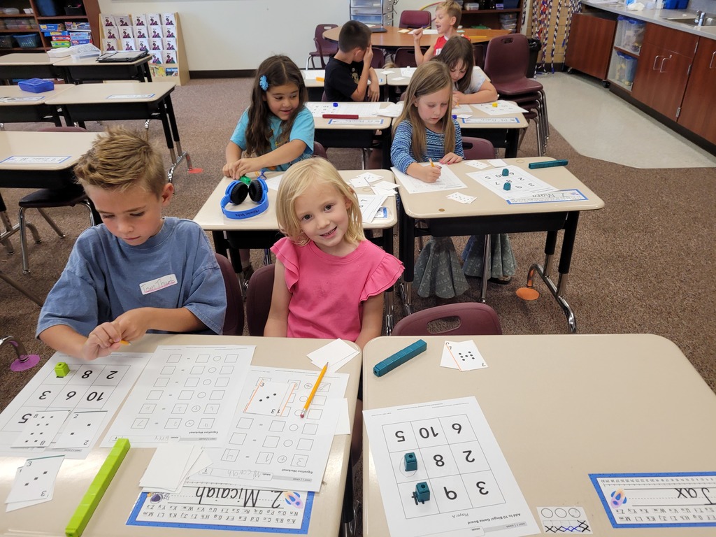 first graders doing math
