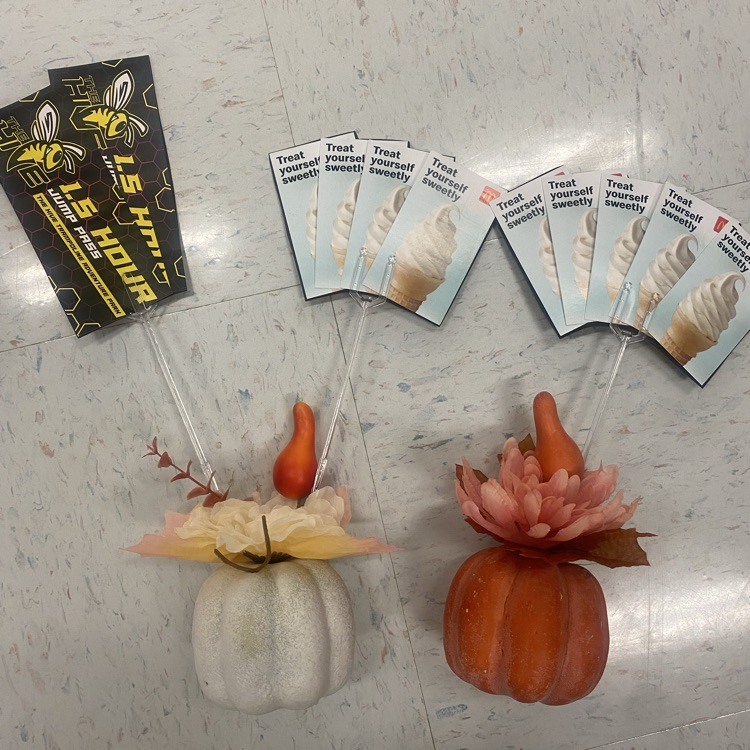 pumpkins with gift cards attached