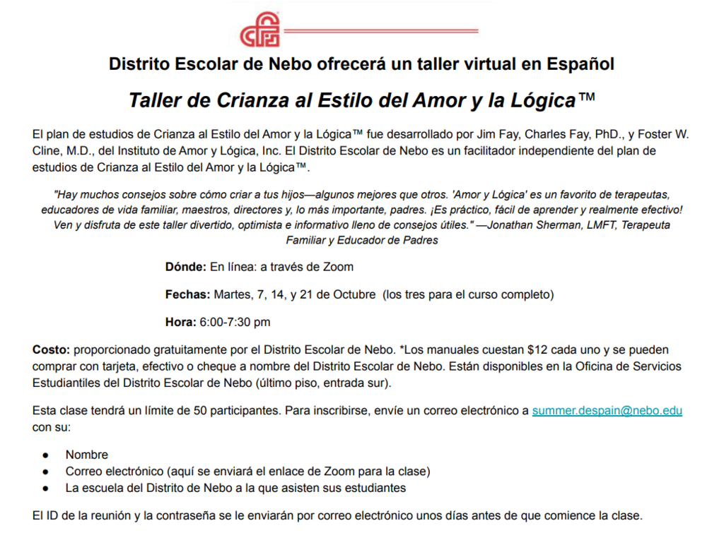 Taller de Crianza al Estilo Del Amor y la Logica