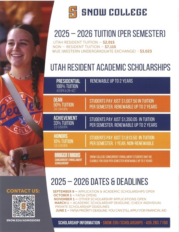 Snow College scholarship information