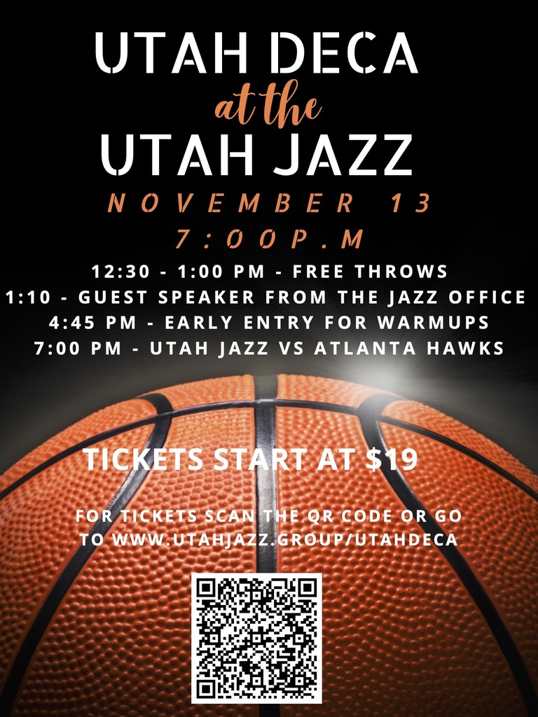 Deca- Utah Jazz Flyer- November 13th