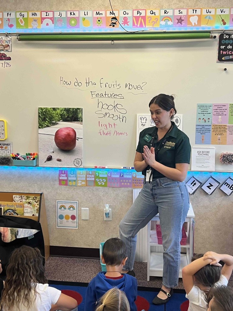 Red Butte Garden representative teaching in a first grade classroom.