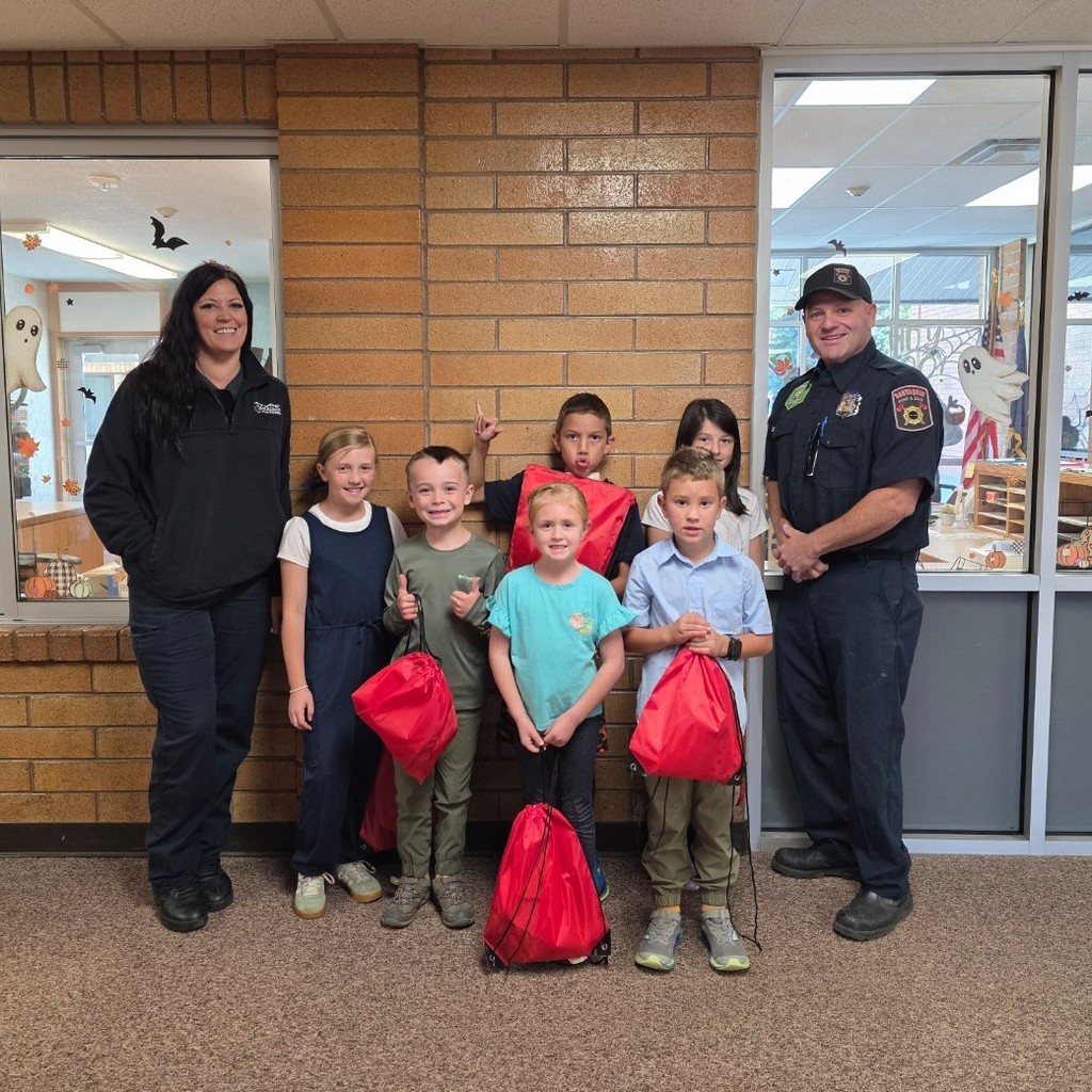 coloring contest winners and santaquin Fire department
