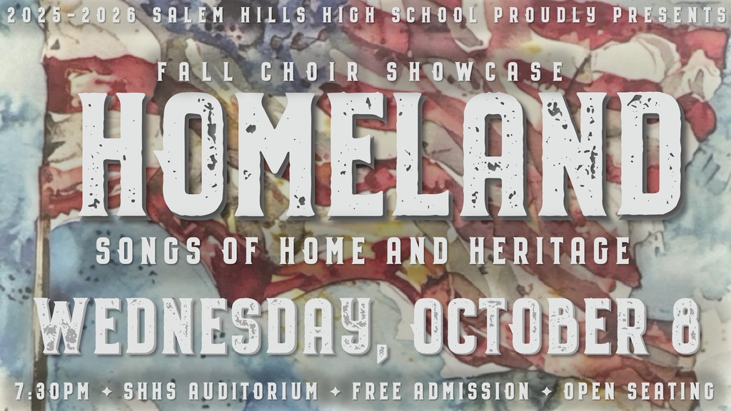2025 Fall Choir Concert October 8th, 7:30 pm, free admission
