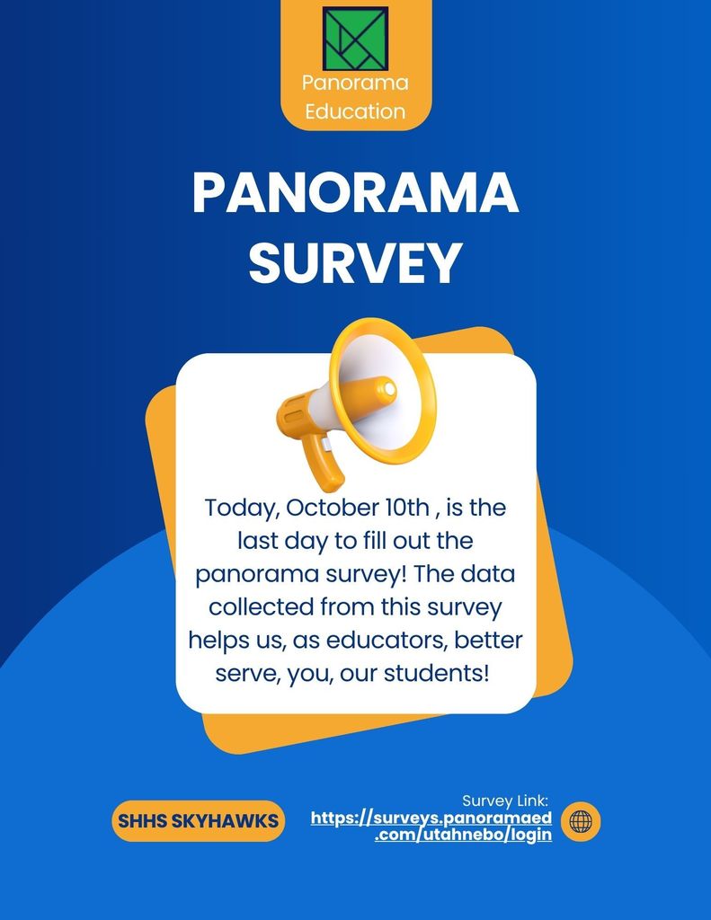 Panorama Survey- Friday October 10th- Last day to fill out the survey