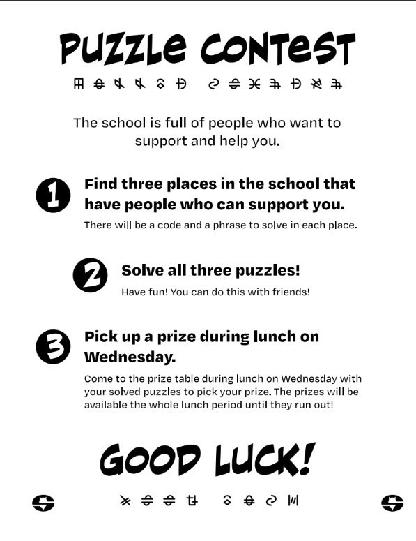 Red Ribbon Week puzzle instructions