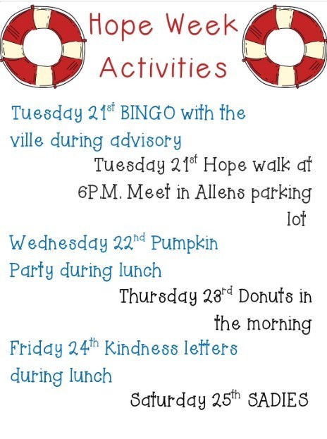 Hope Week activities