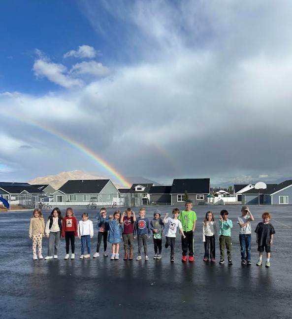 rainbow on the playground