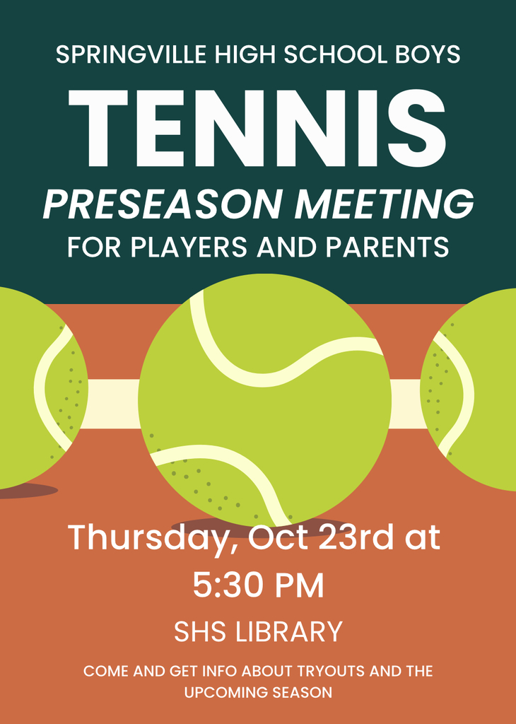 Preseason boys tennis info meeting
