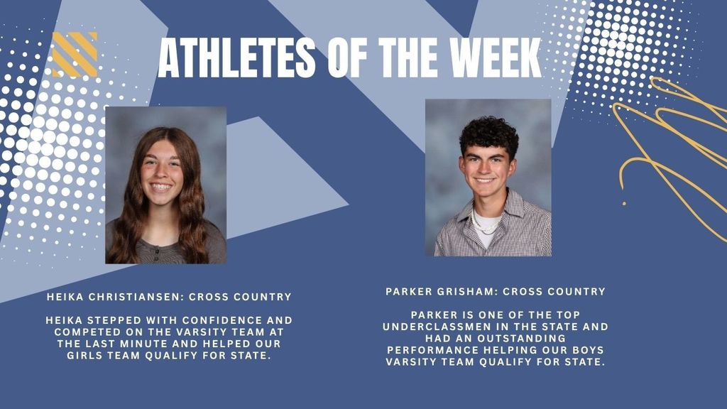 Athletes of the Week: Heika Christiansen & Parker Grisham