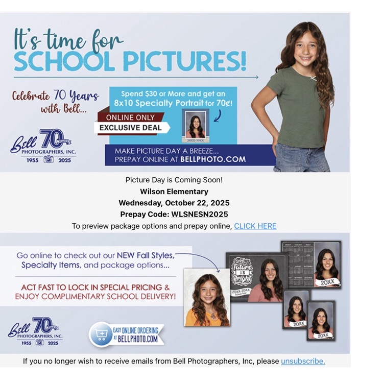 school picture flyer