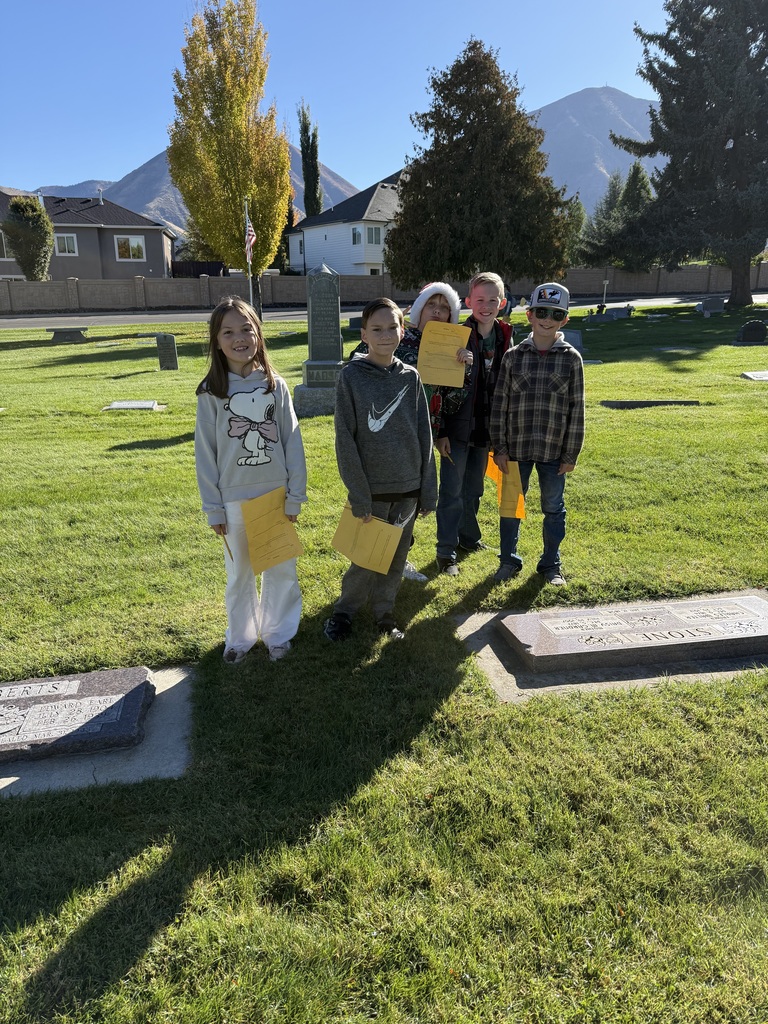 4th Graders at the cemetery