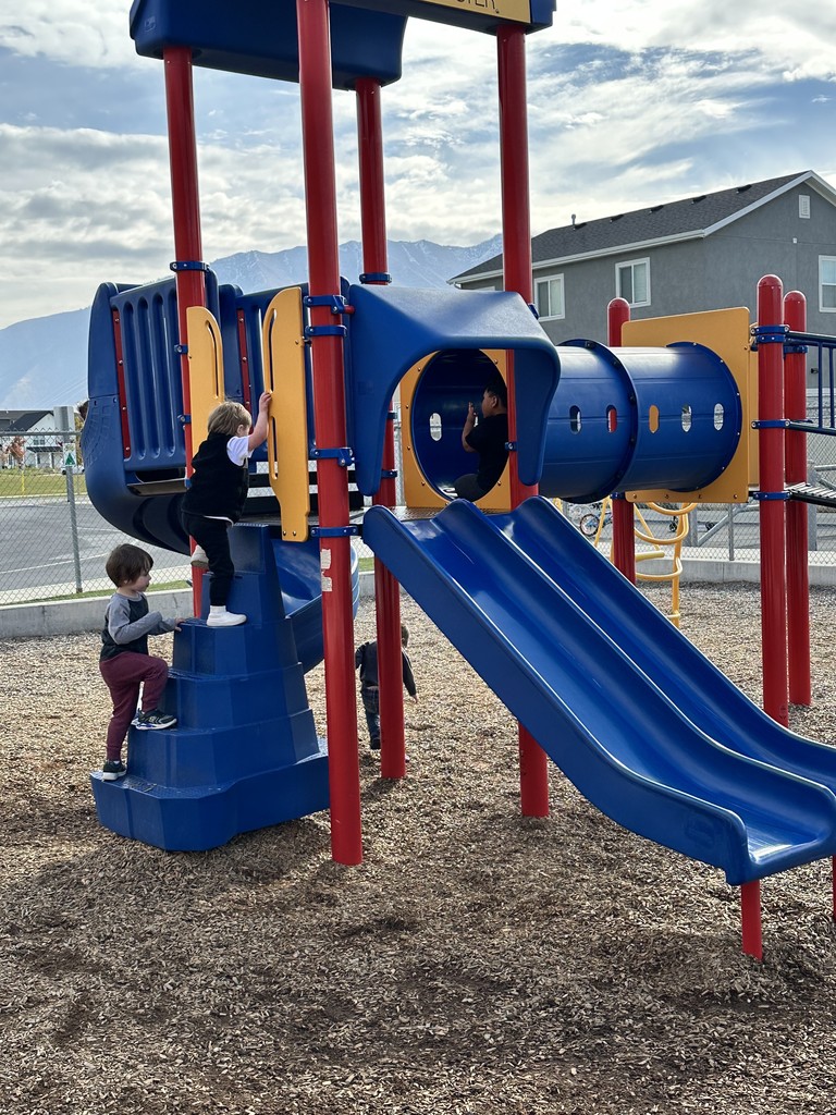 preschoolers playing on playground