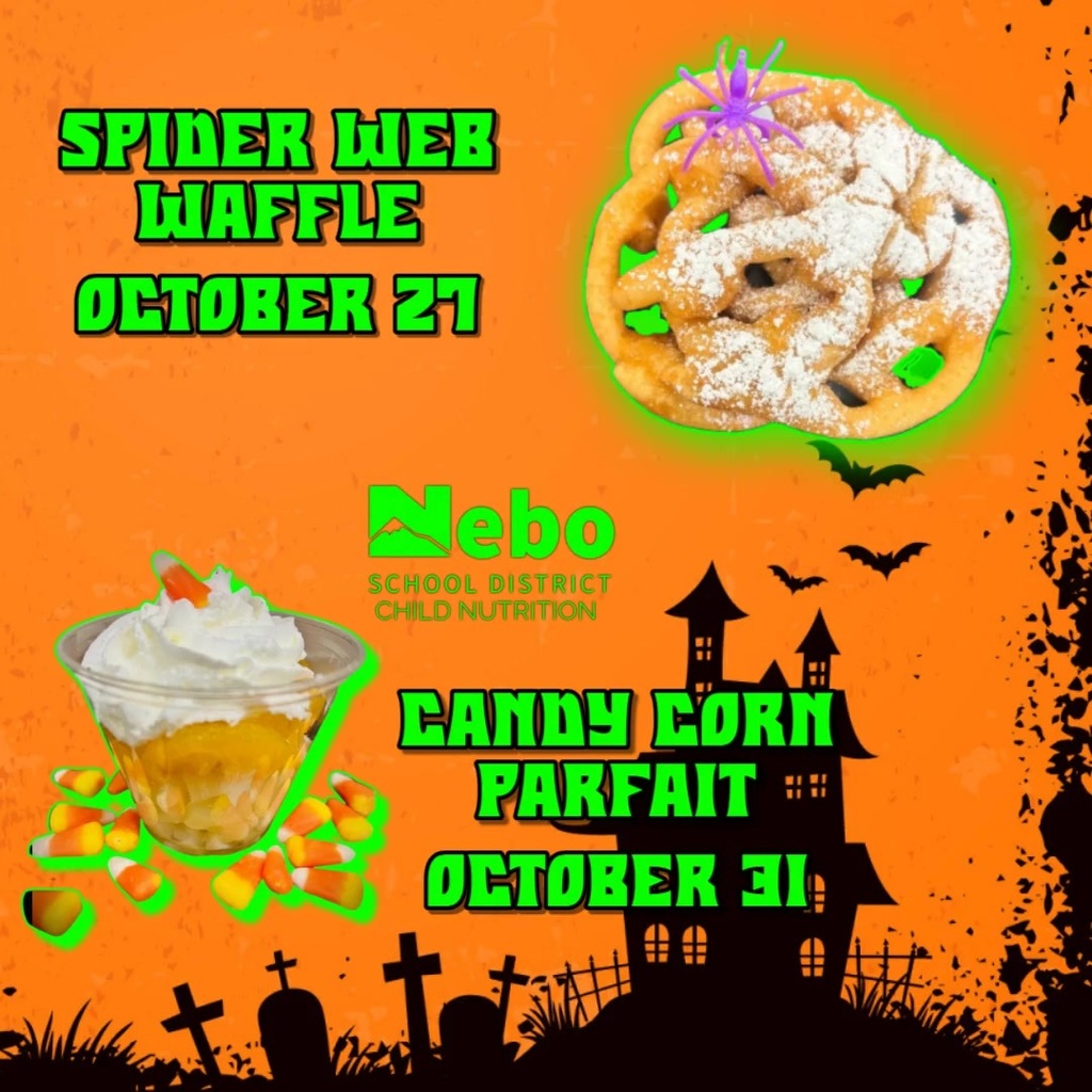 Spider Web Waffles and Candy Corn Fruit Parfait