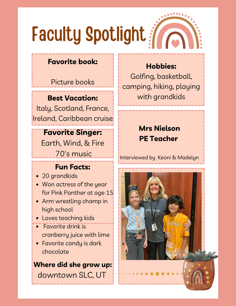 Faculty spotlight on Ms Nielson