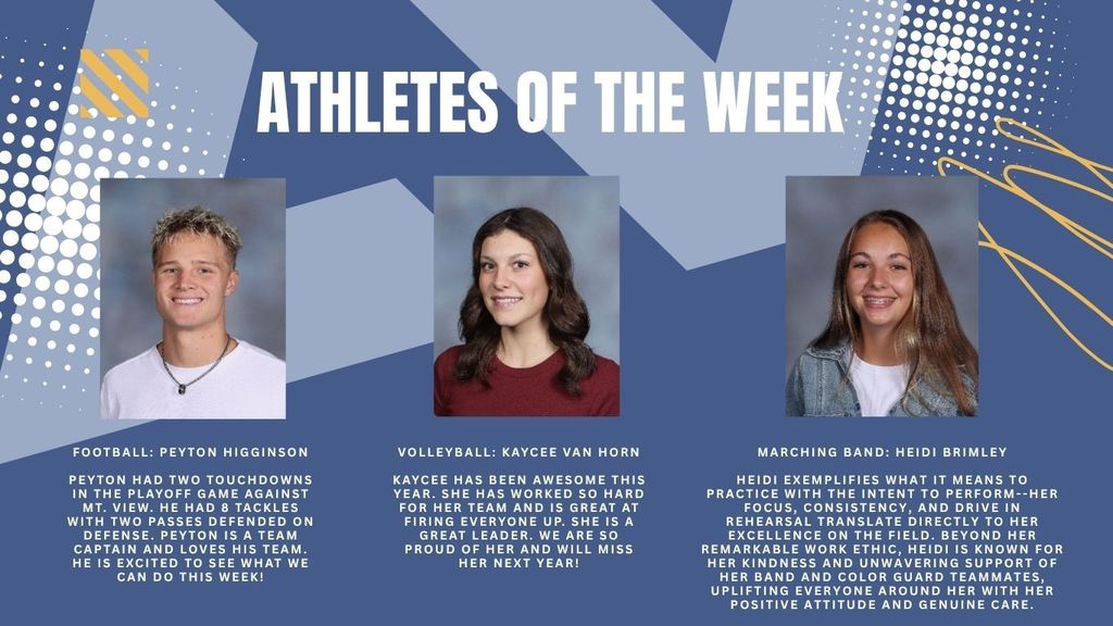Athletes of the Week bios