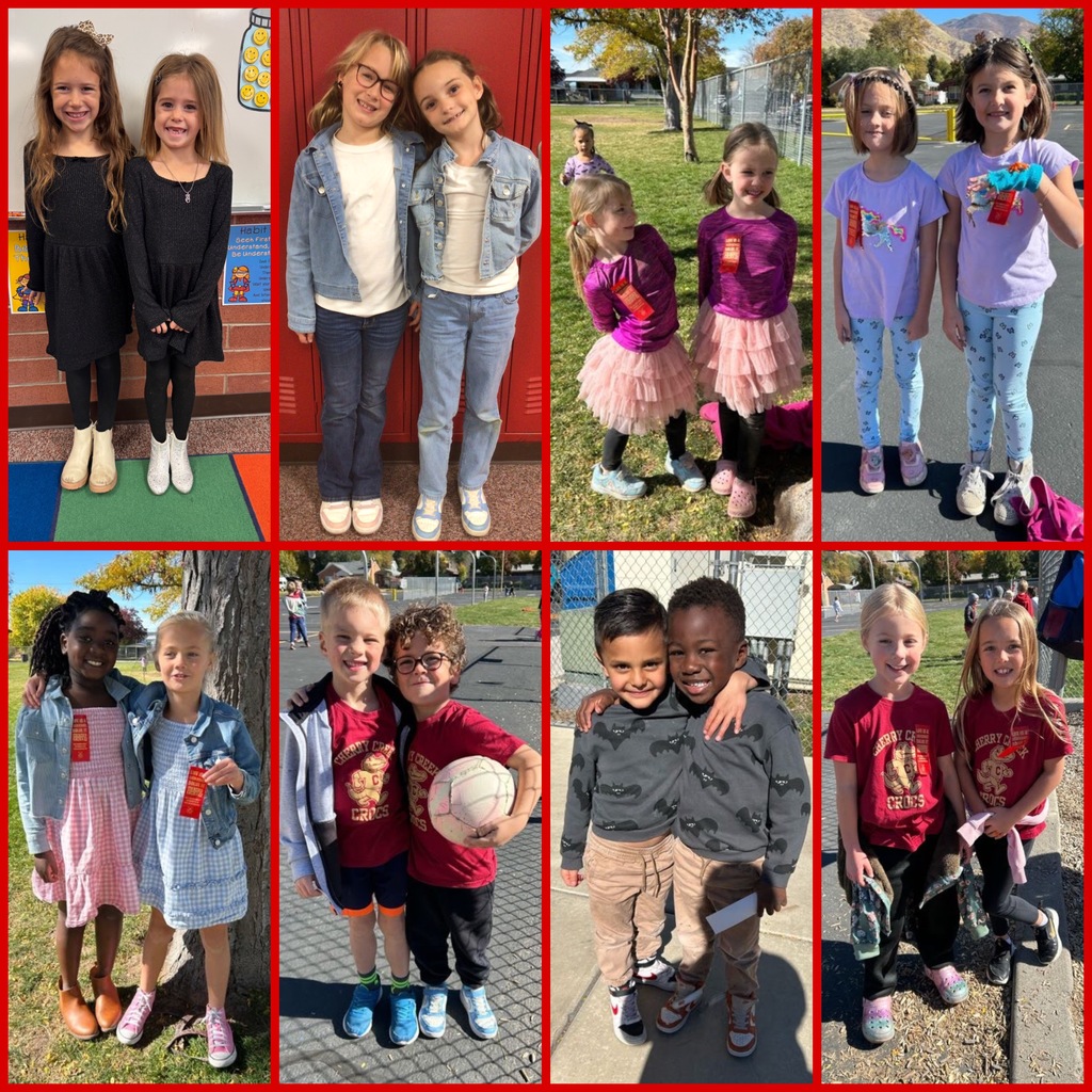 Dressing up as Twins for Red Ribbon Week