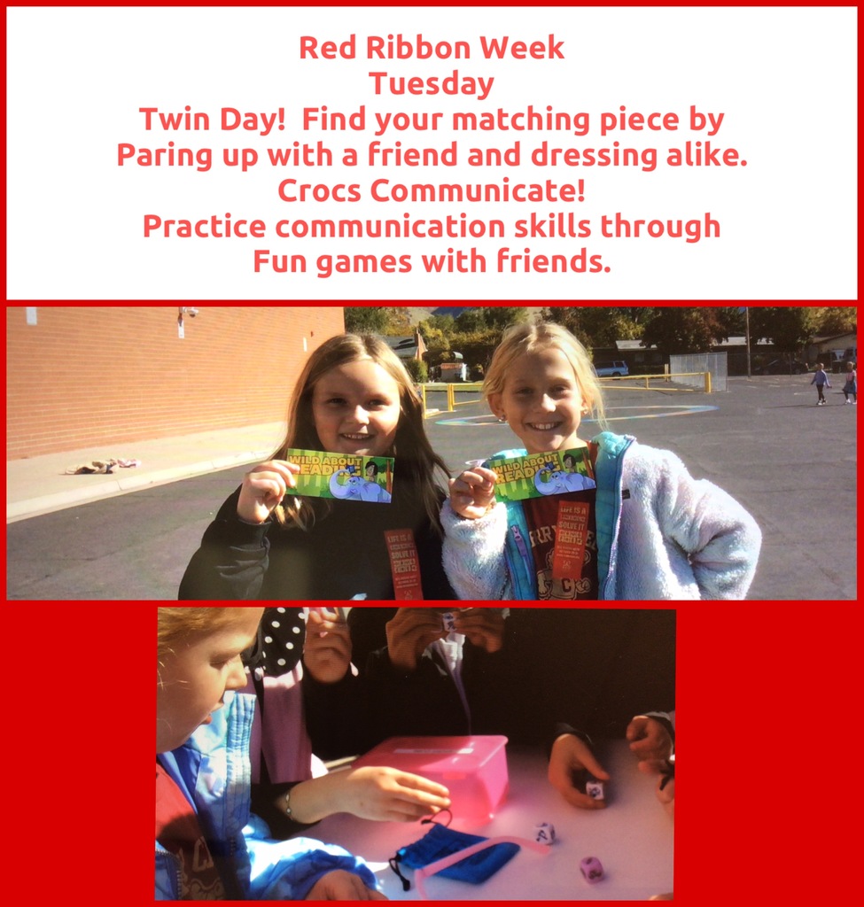 Red Ribbon Week:  Tuesday’s Activities