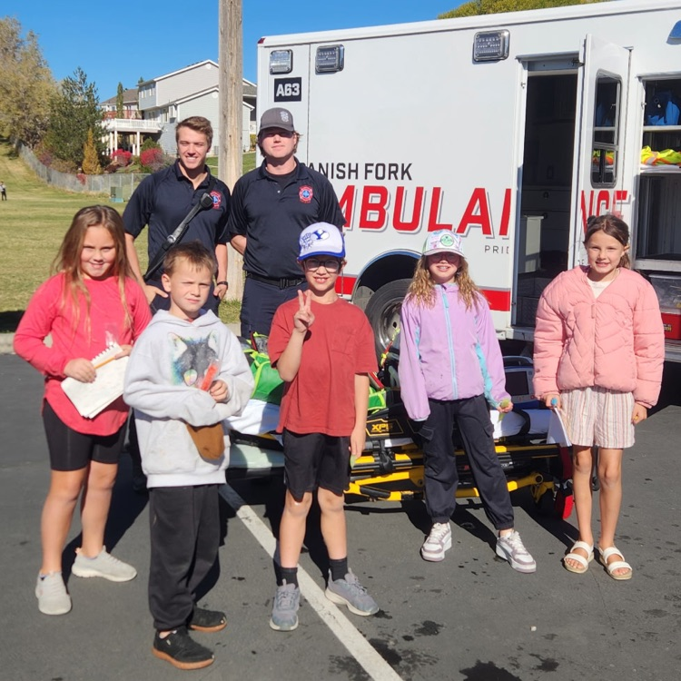 kids with EMT’s and ambulance
