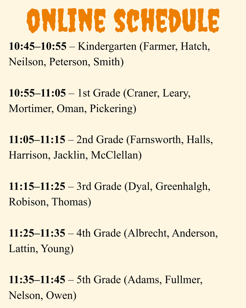 online parade schedule