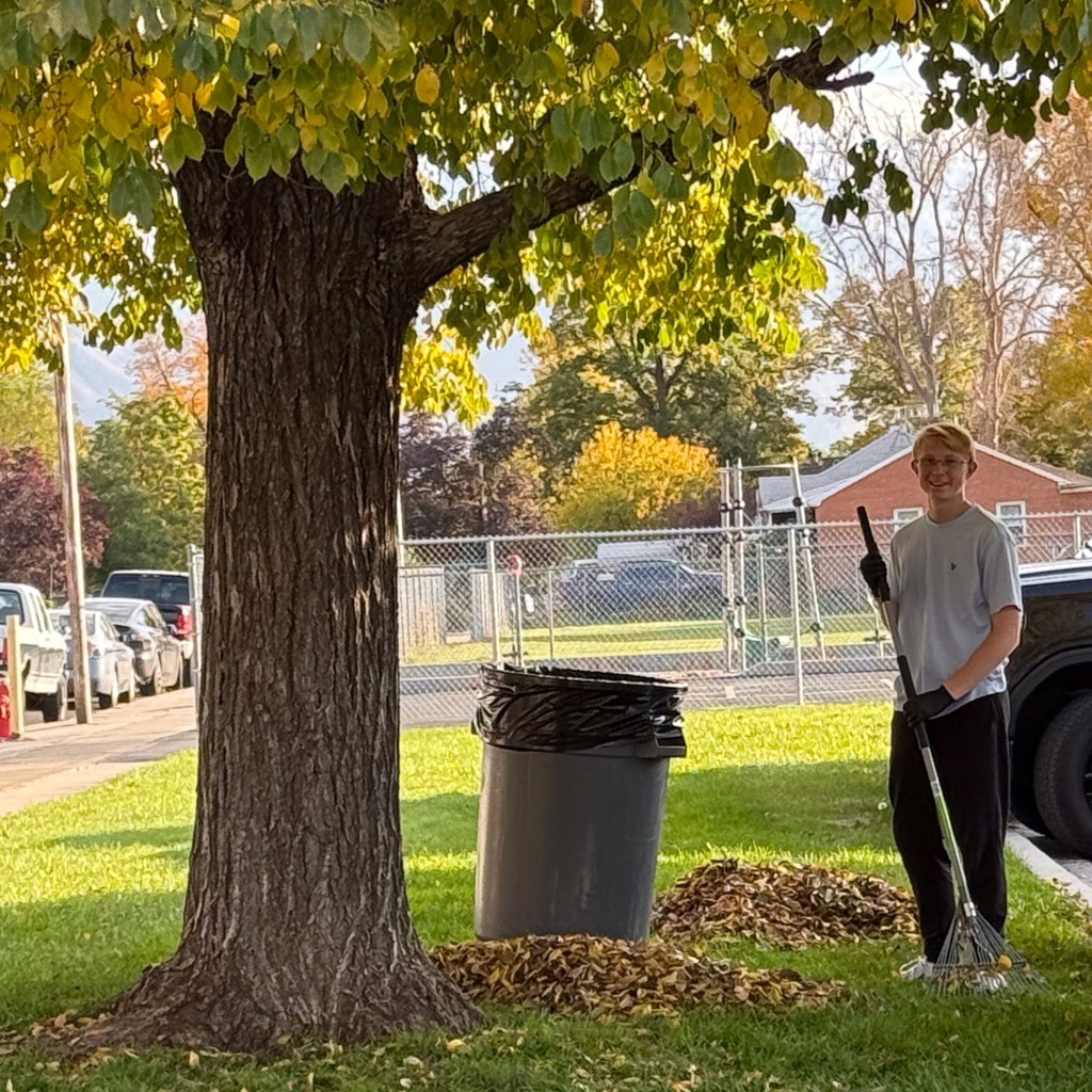 SPOTTED!  A student sweeper making Cherry Creek’s look fantastic!