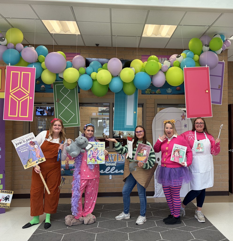 2nd Grade teachers dressed up as Junie B. Jones.