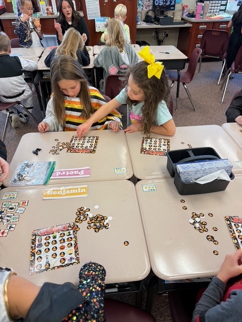 Kids participating in Halloween activities.