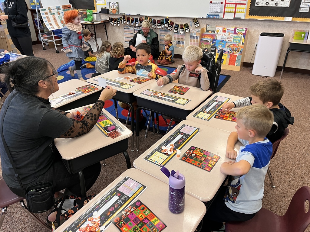 Kids participating in Halloween activities.
