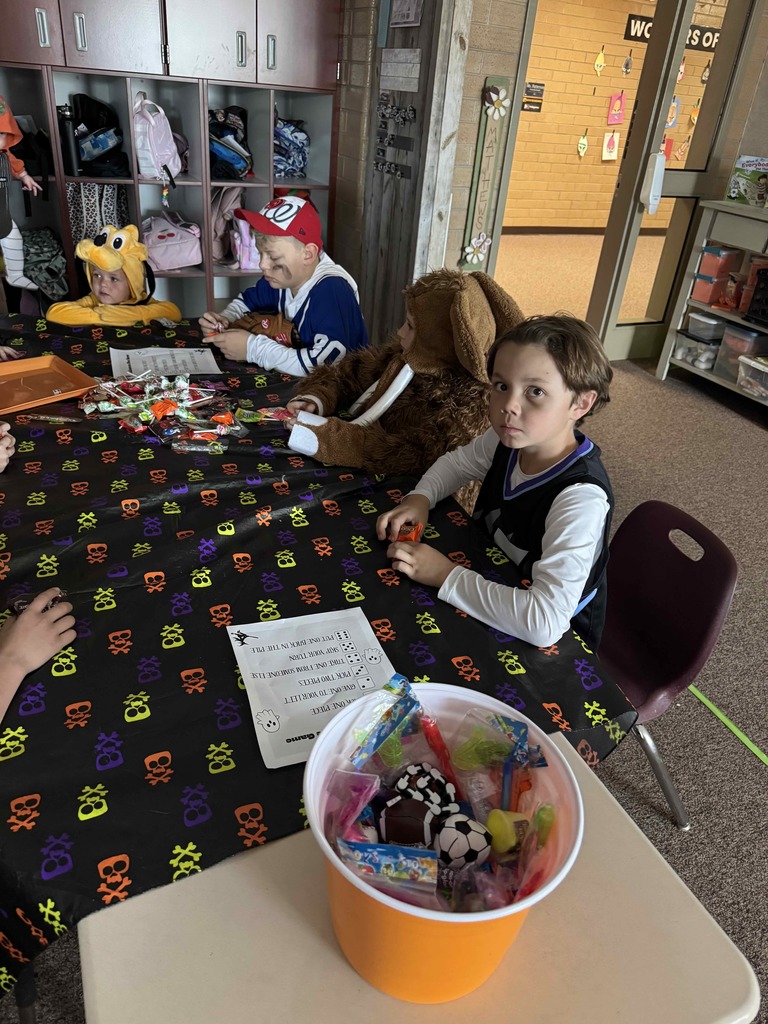 Kids participating in Halloween activities.