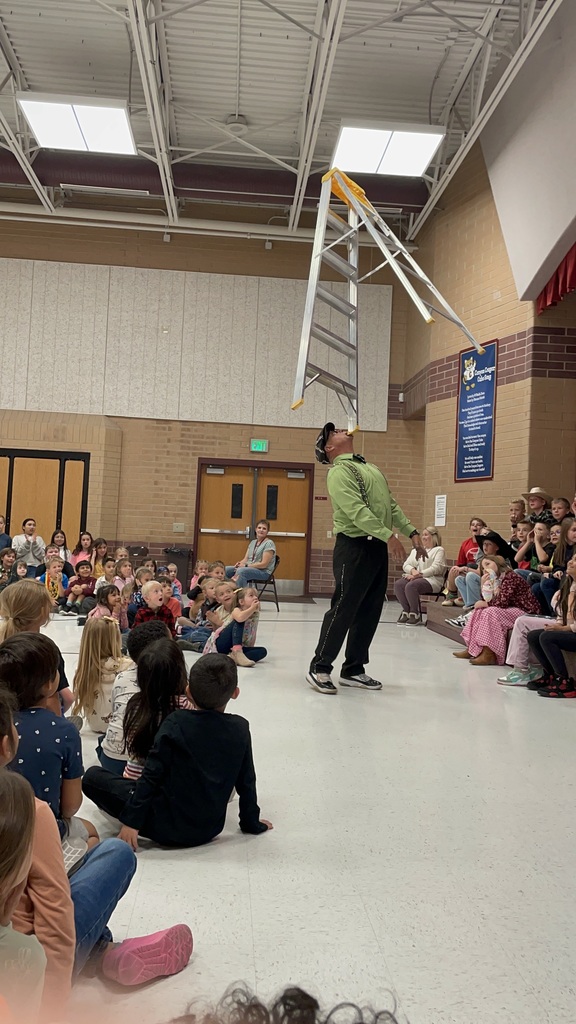 person balancing a ladder on his chin