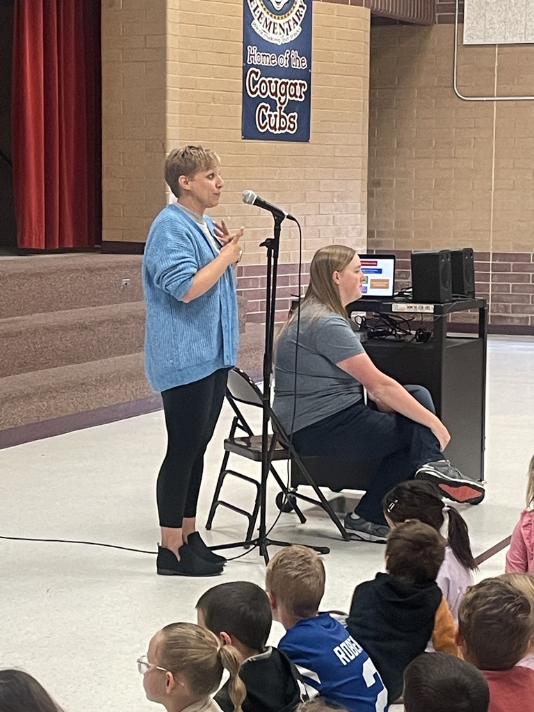 PTA member giving out awards