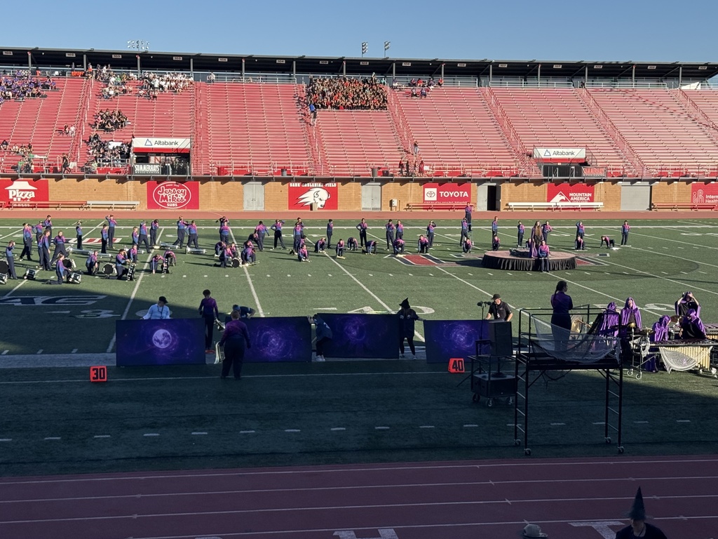 Band taking the field at the State competition