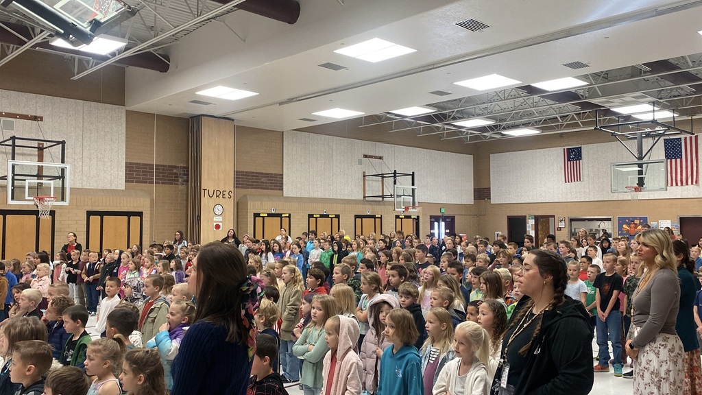 Students singing a song