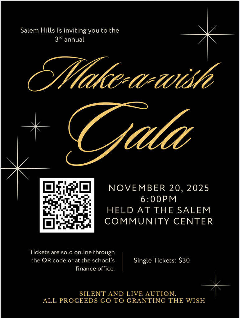 Make a Wish Gala November 20th 6 pm- dinner and silent auction, tickets $30
