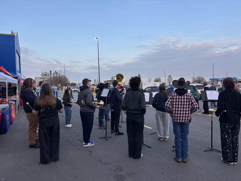 Marching Band plays at Walmart